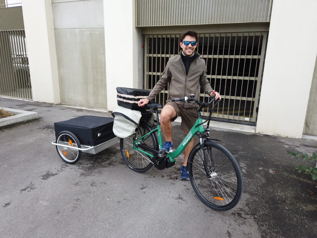 Déplacement à vélo électrique