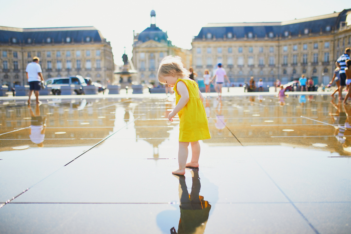 Miroir d'eau Bordeaux canicule chaud