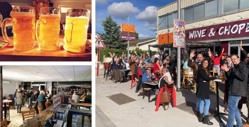 Pessac Wine et chope bar à vin bière