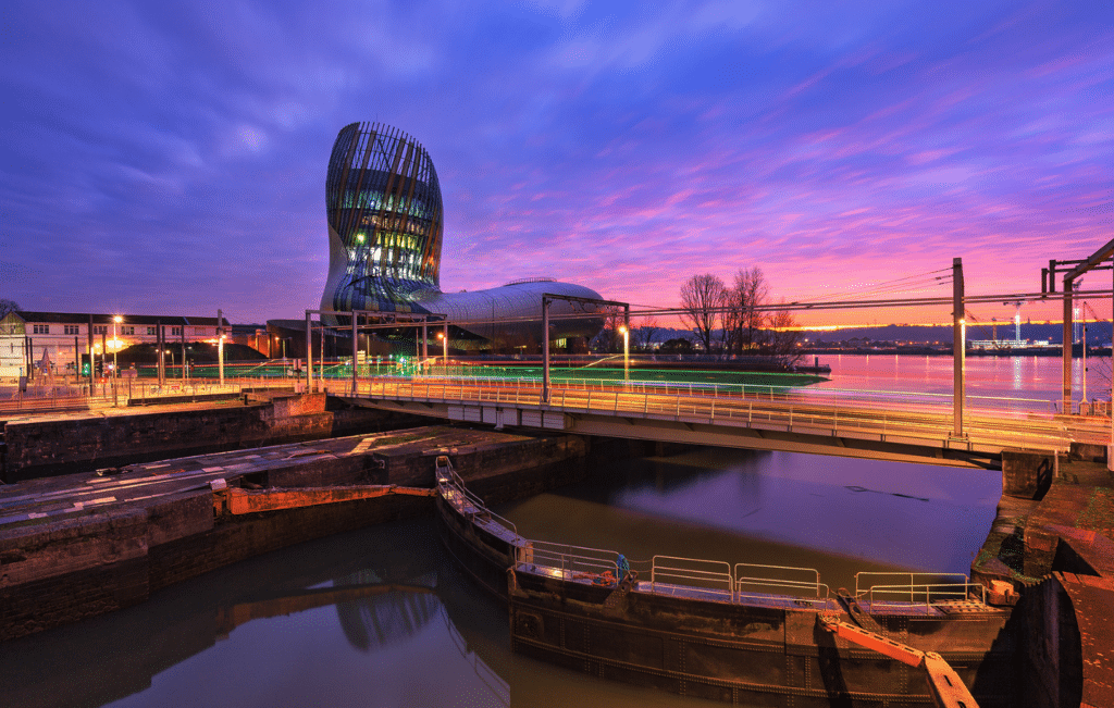 Image Cité du Vin Bordeaux prise par Christophe Correy Photographe