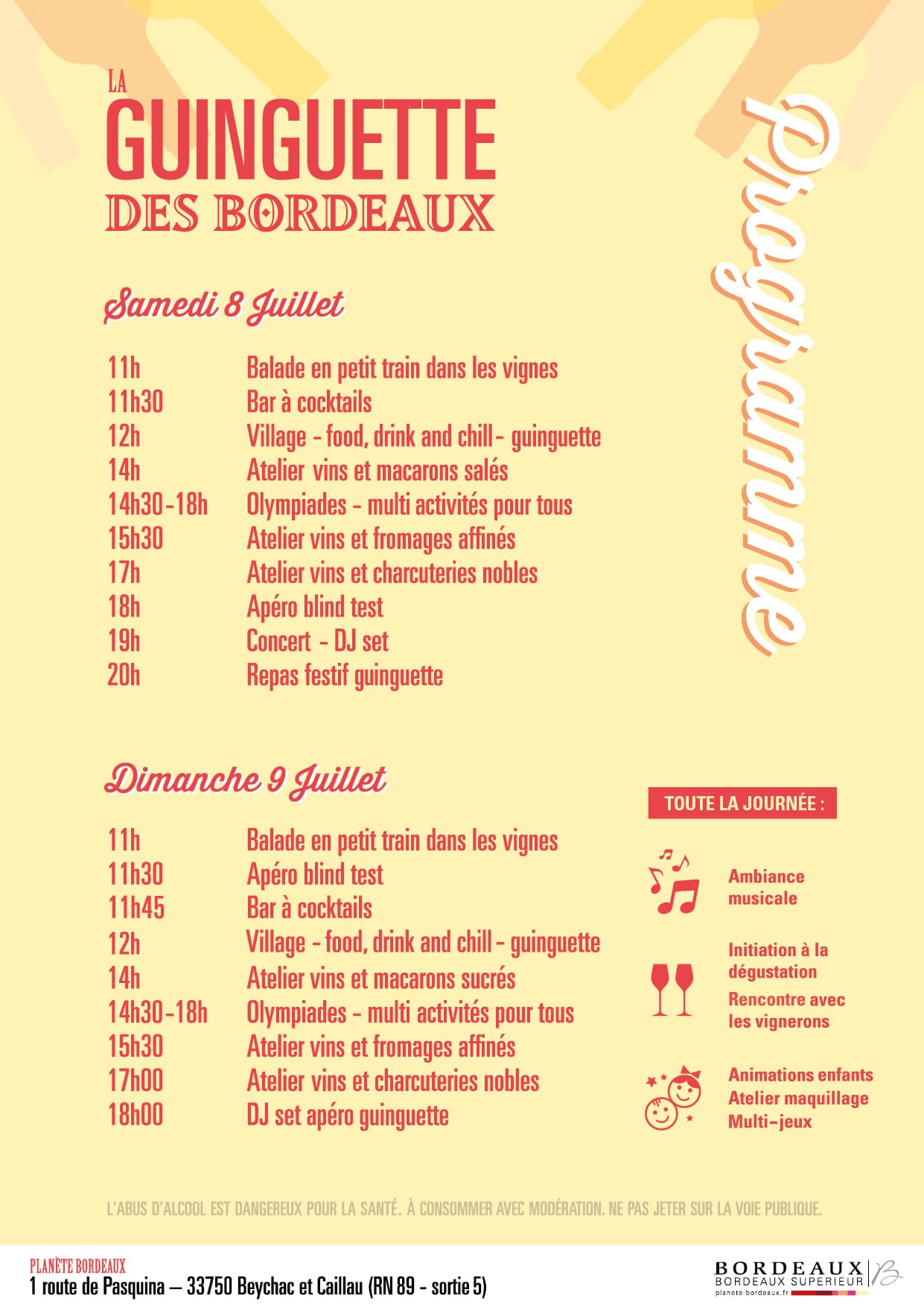 Programmation la guinguette des Bordeaux beychac