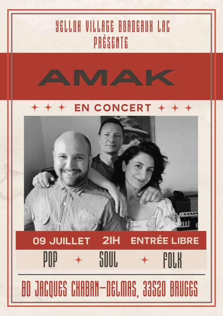 Amak Trio en Concert - Yellow Village Bordeaux Lac
