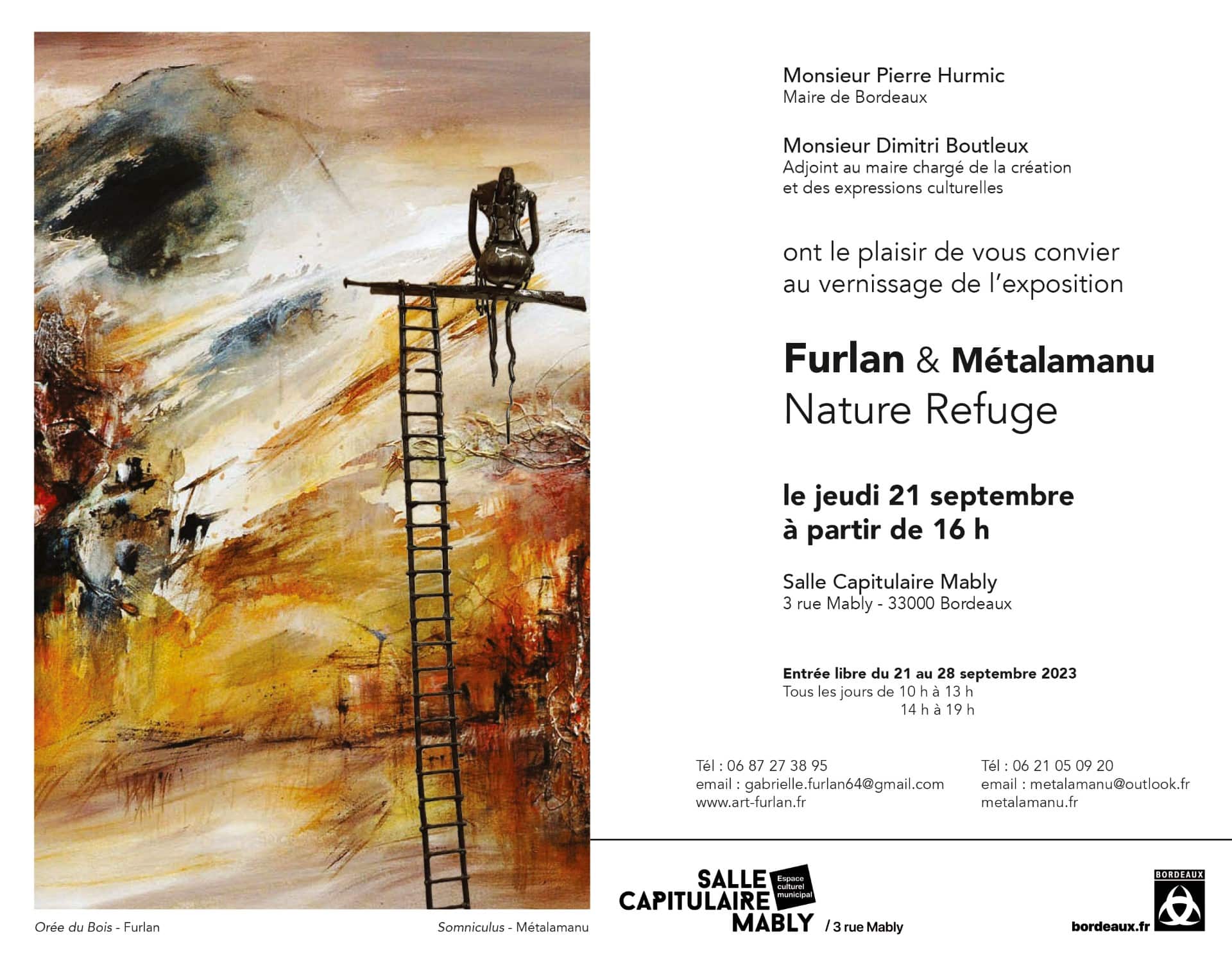 Exposition Bordeaux Métalamanu et Gabrielle Furlan