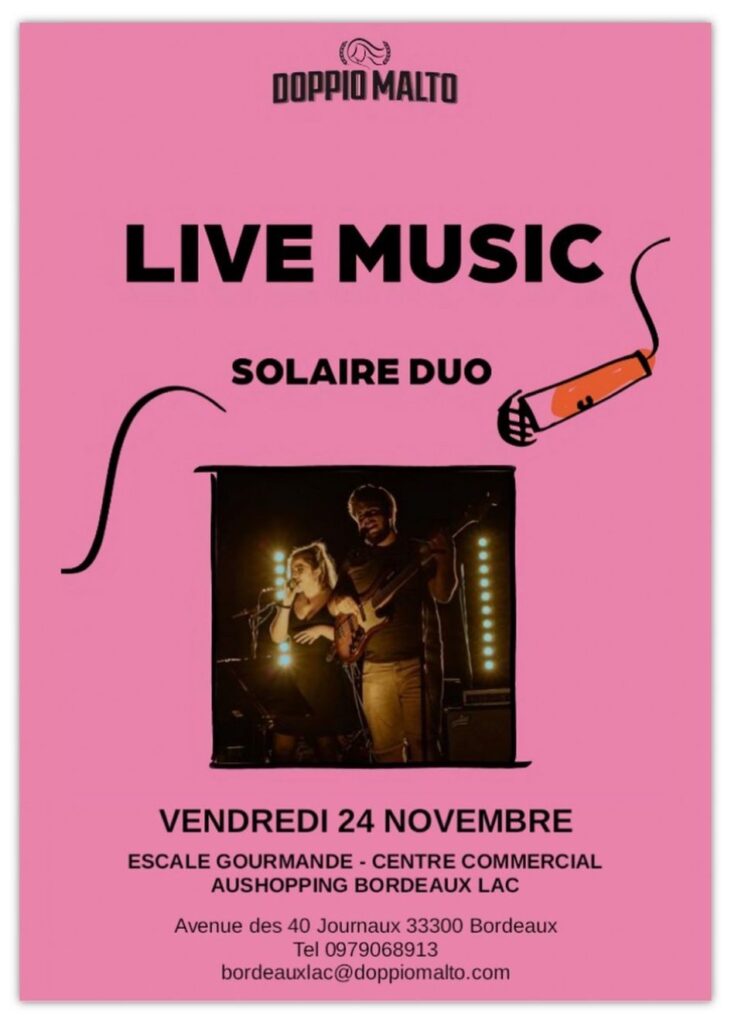 live music doppio malto bordeaux lac