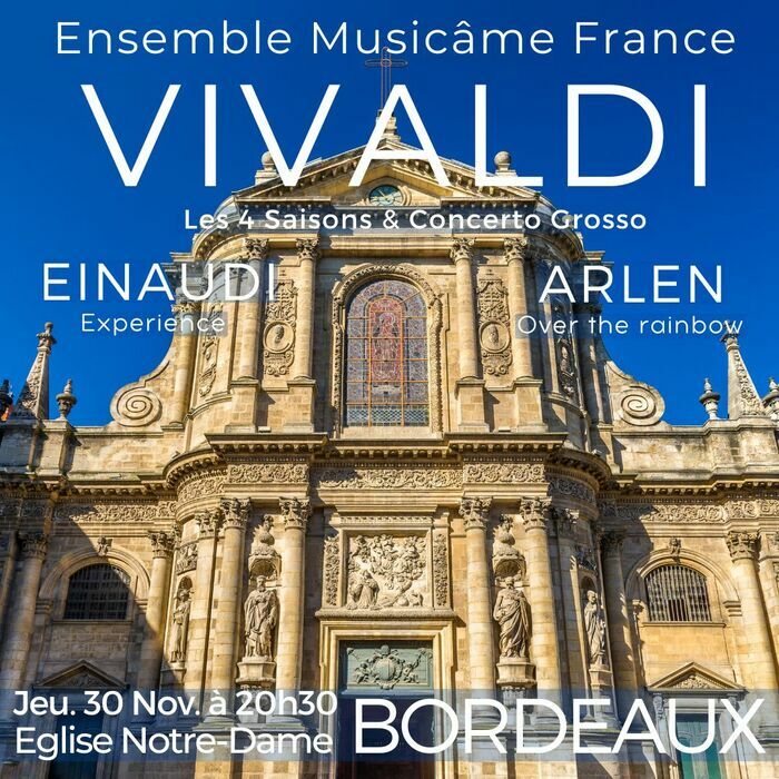 Concert à Bordeaux les 4 saisons de Vivaldi organisé par Ensemble Musicame