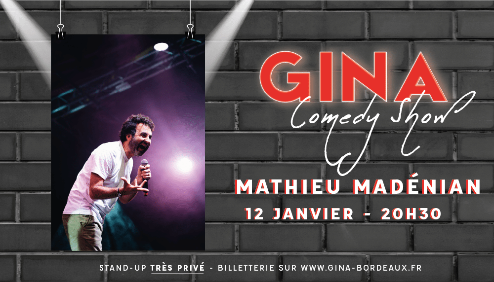 Mathieu Madénian au Gina Comedy Show à Bordeaux