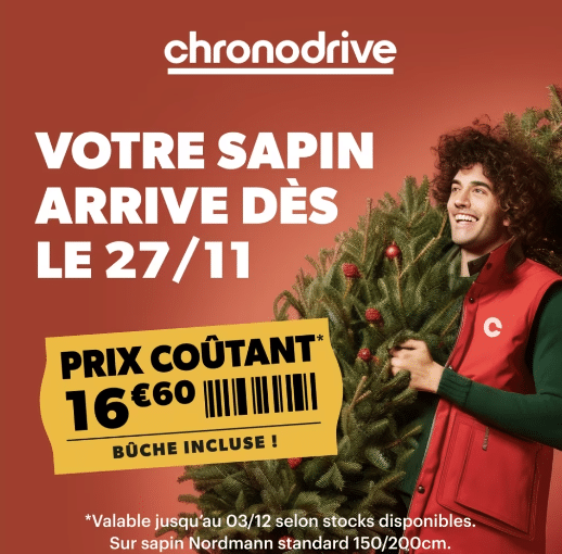 Offre sapins de Noël Chronodrive