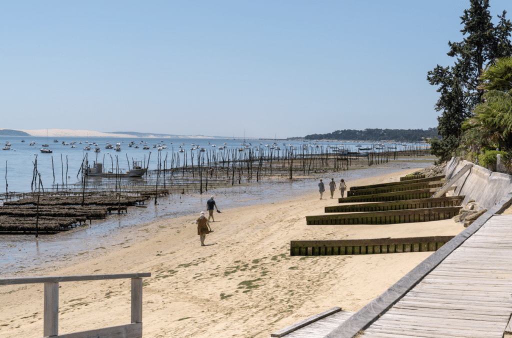 plage grand piquey cap ferret camping mobil home