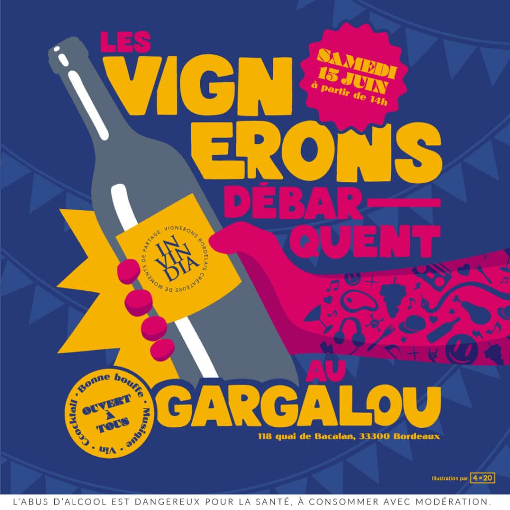 Après midi guinguette vins au Gargalou Bordeaux en terrasse