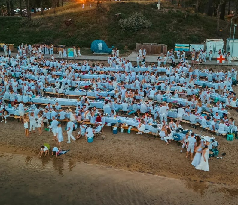 lac de cazaux soirée blanche bassin d'arcachon