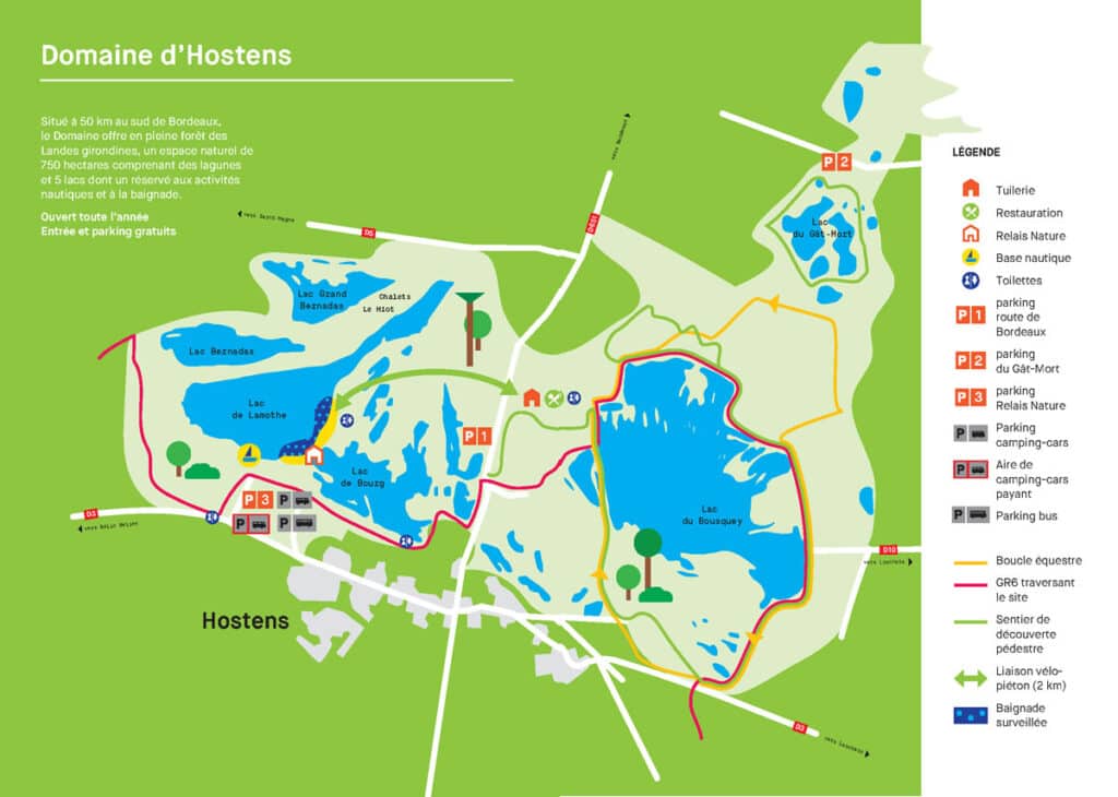 Carte du domaine d'Hostens