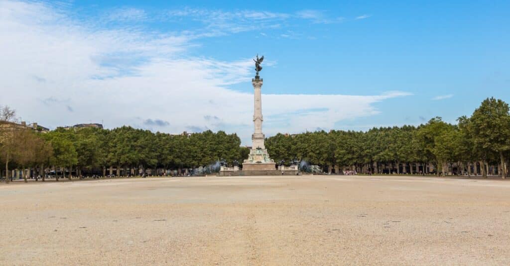 La place des Quinconces à Bordeaux