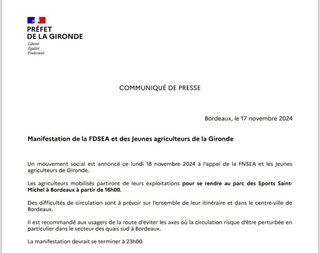 fdsea manifestation agriculteur bordeaux