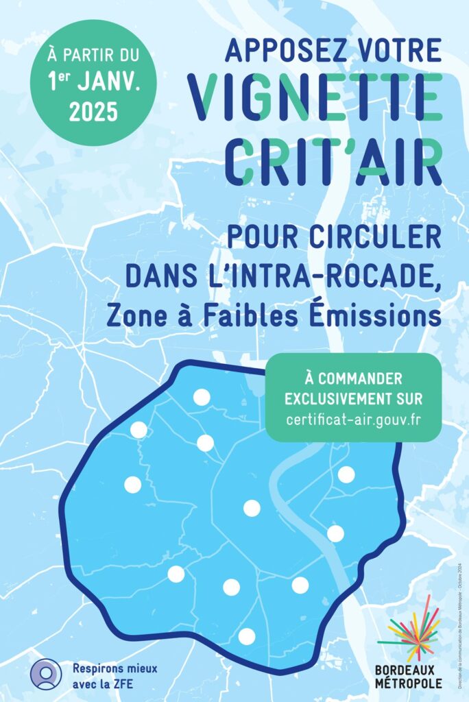 La vignette crit'air est elle obligatoire ? Vignette Crit'Air Bordeaux