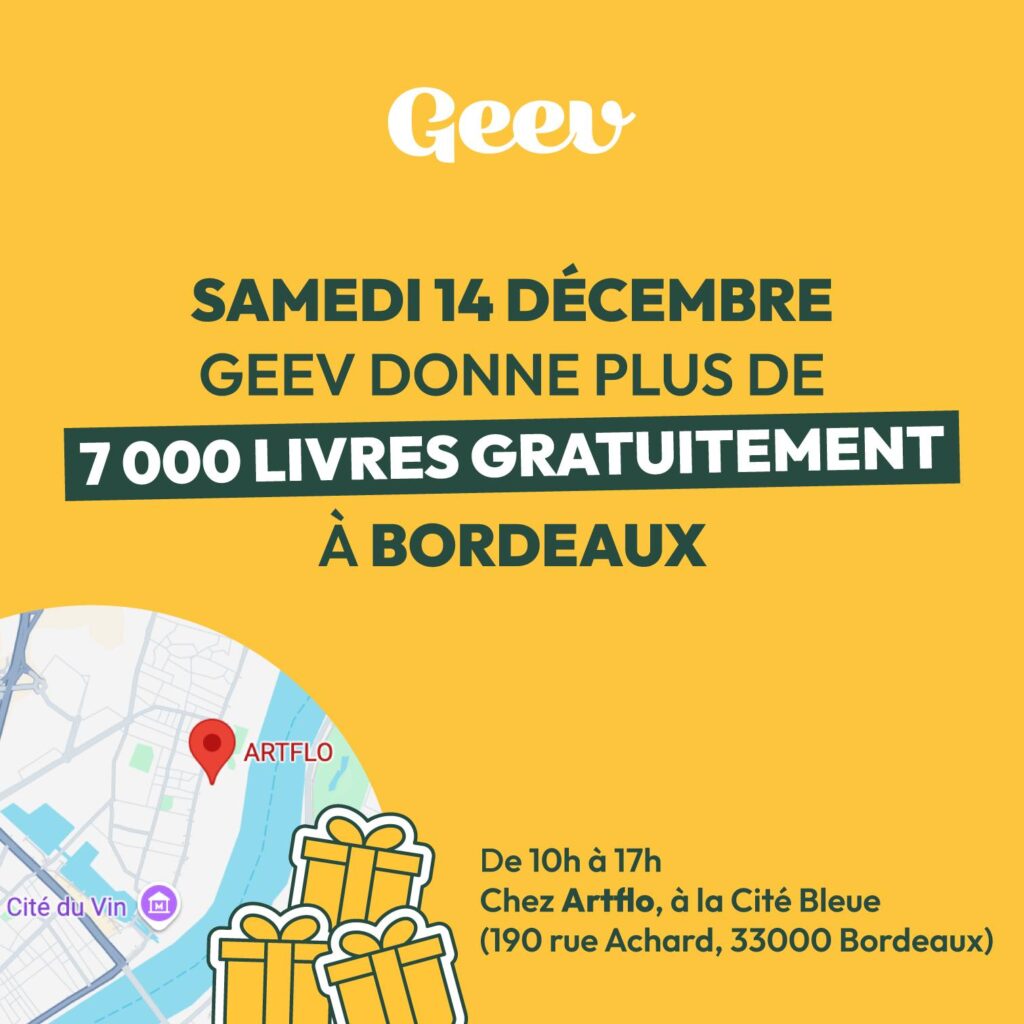 geev bordeaux application livres gratuits artflo 