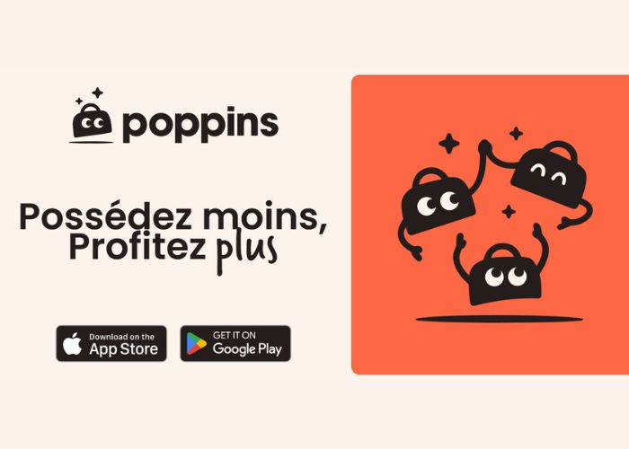 Poppins : Une application de DINGUE qui permet de louer ses objets