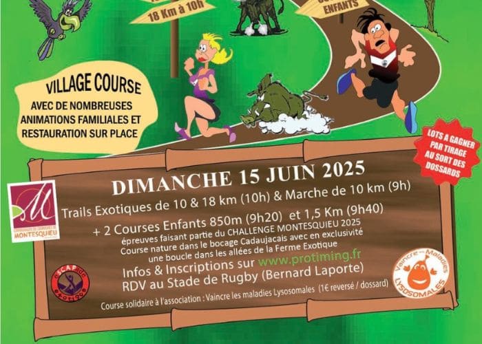 Trail nature à Cadaujac : L'escapade Exotique revient le 15 Juin ! 2 Trail nature à Cadaujac : L'escapade Exotique revient !