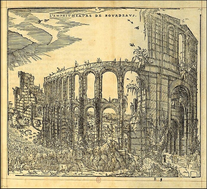 Palais Gallien – Gravure du XVIème siècle
Ausone de Vinet – Bibliothèque de Bordeaux