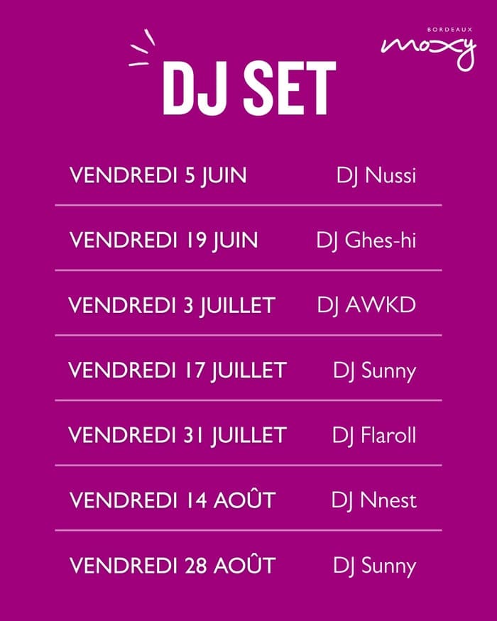 BBQ Party et DJ sets au Moxy Bordeaux 